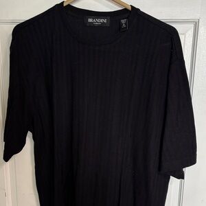 Brandini Men's Black Short-Sleeve Knit Tee